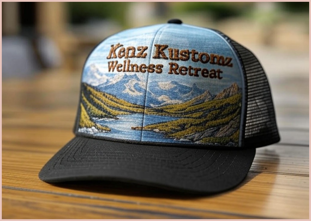 Kenz Kustomz Wellness Retreat Embroidered Trucker Hat - 이미지 1