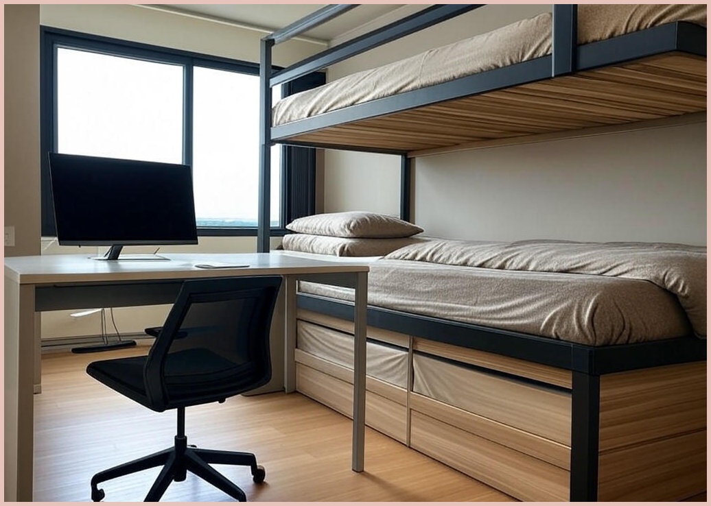 e스마트 하우스 2층 성인 책상 수납 벙커침대 풀세트 SS - 이미지 1