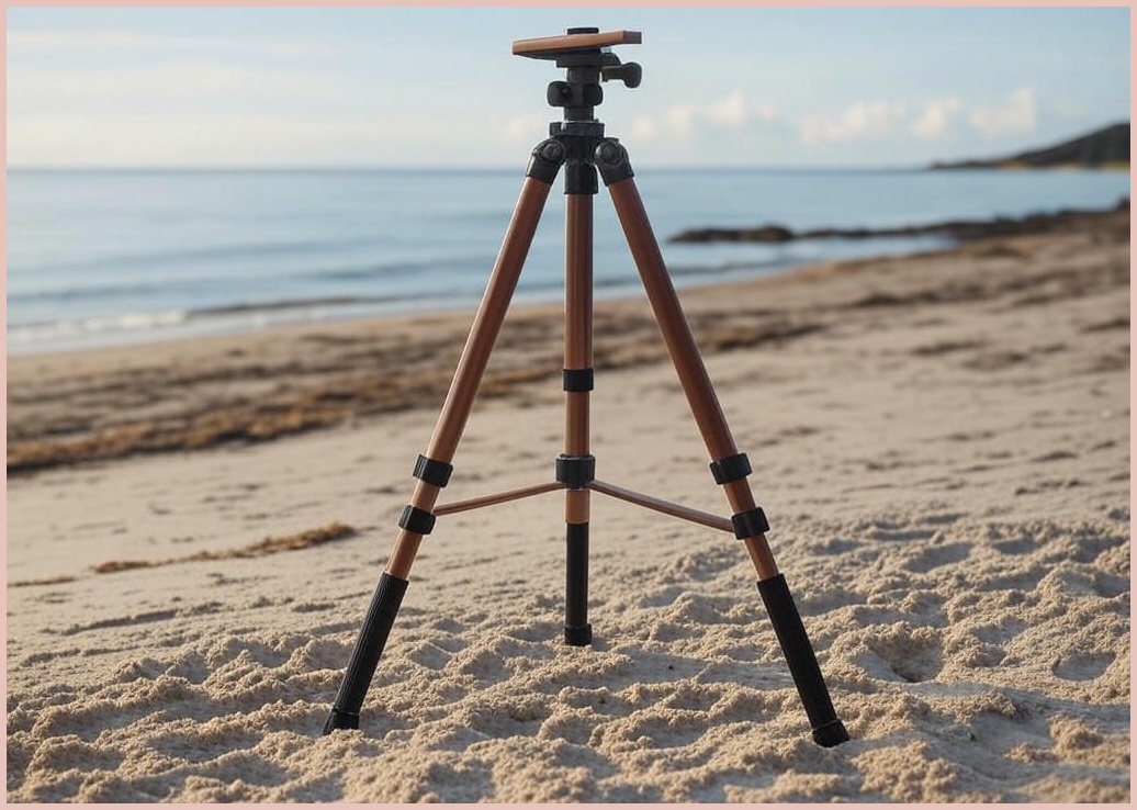 나우바이트 프리미엄 3단 낚시 삼각받침대 원투받침대 삼각대 바다 민물 겸용, 브라운 - 이미지 1