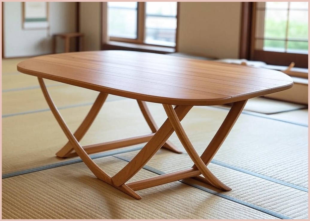 라이크하우스 LPM 라운드 접이식 좌식테이블  밥상 좌식책상 국내제작 - 이미지 1