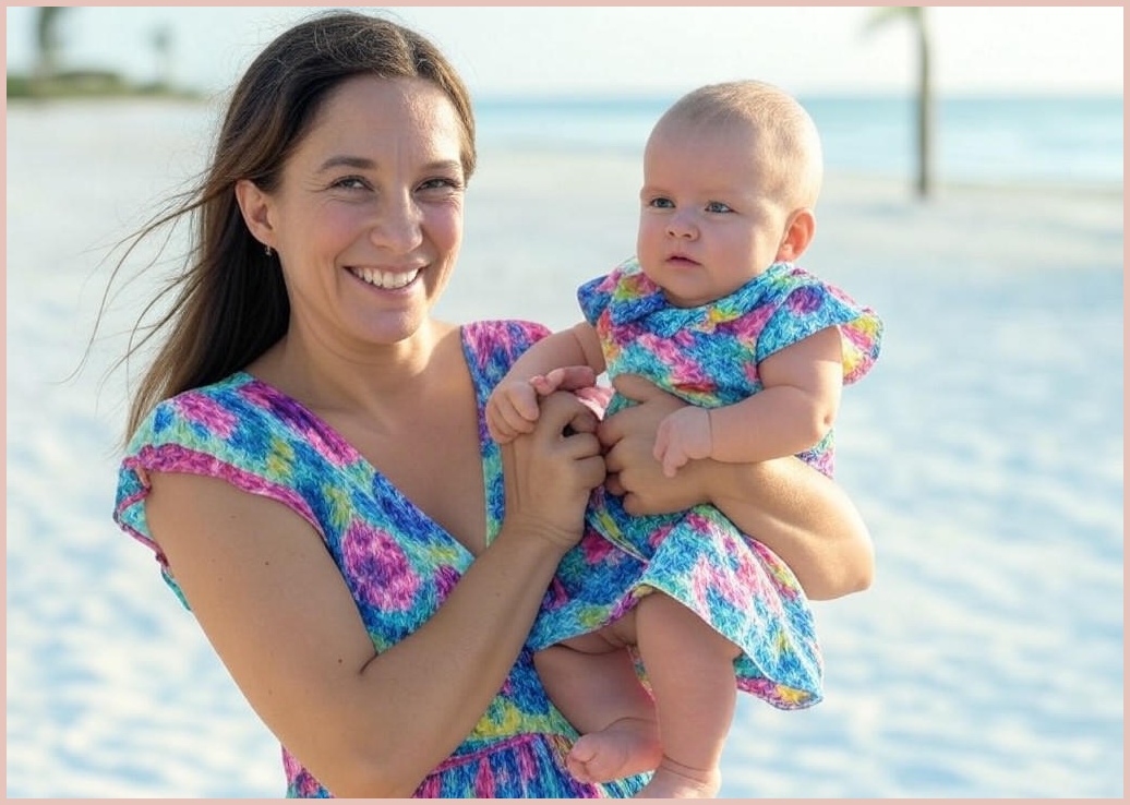 맘 로렌 여름 여자 여성 롱 아기랑 커플룩 바캉스룩 카라 데일리 원피스 2차 - 이미지 1