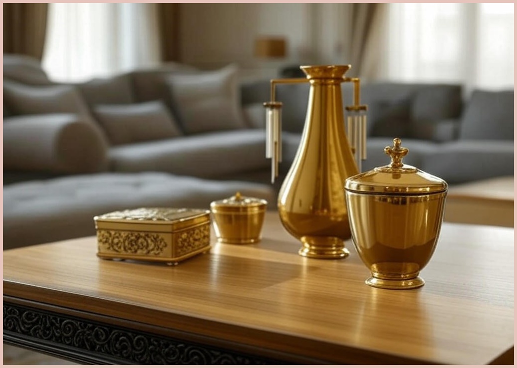 인테리어 장식품 소품 집들이선물 개업선물 수공예품 거실장식품, C화이트골드:부와보물을 끌어들이기+풍수기 3종세트 - 이미지 1