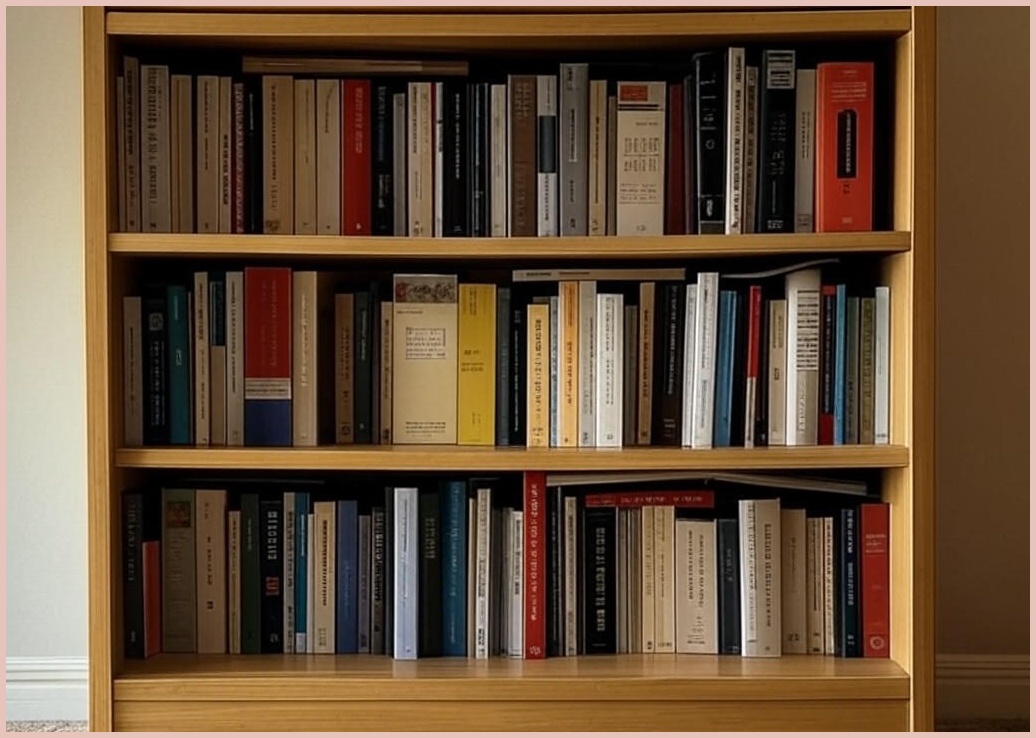 프리메이드 디자인 5단 책장 전면 낮은책장 - 이미지 1